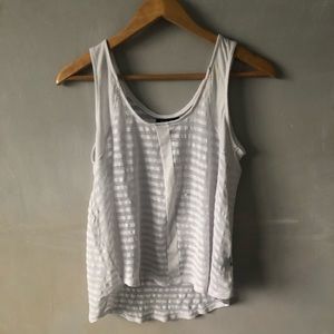 sheer striped tank top